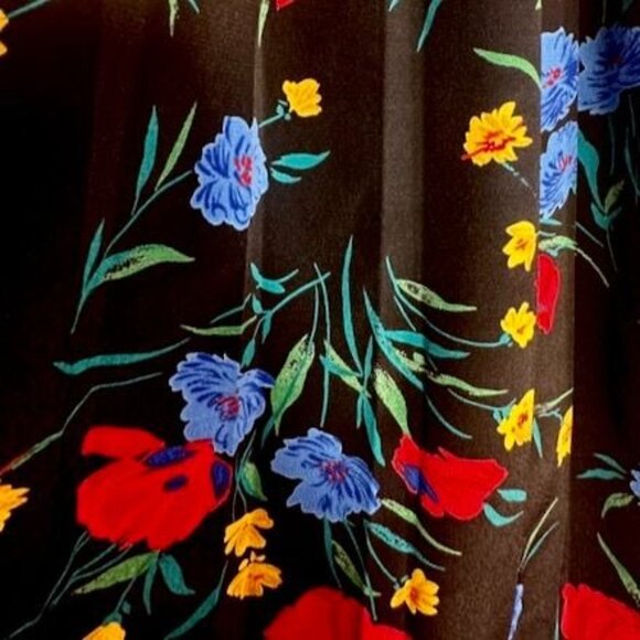 Alfred Dunner Vintage Floral Pleated Full Midi Skirt Plus Size 18W - Picture 4 of 8